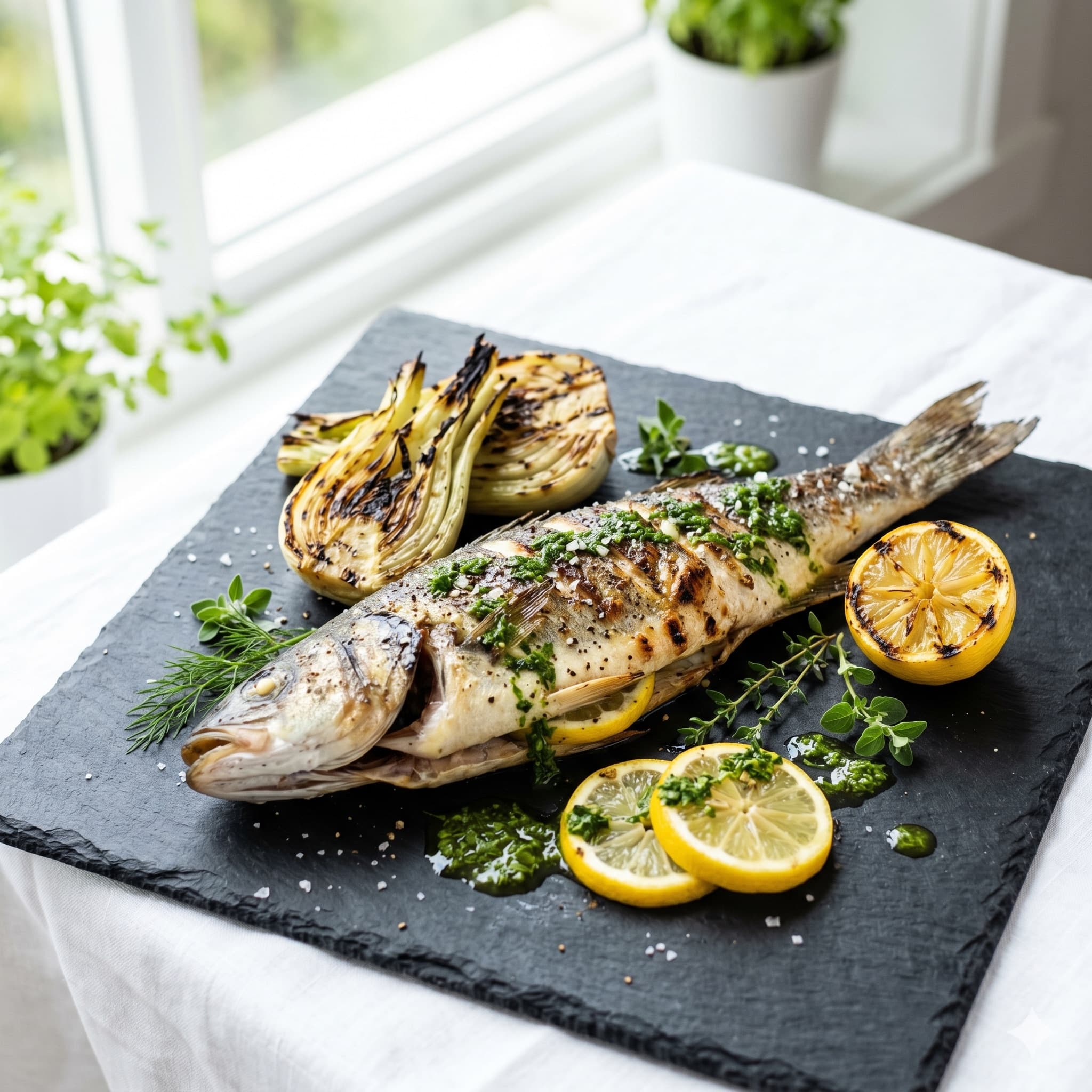 Whole Grilled Branzino
